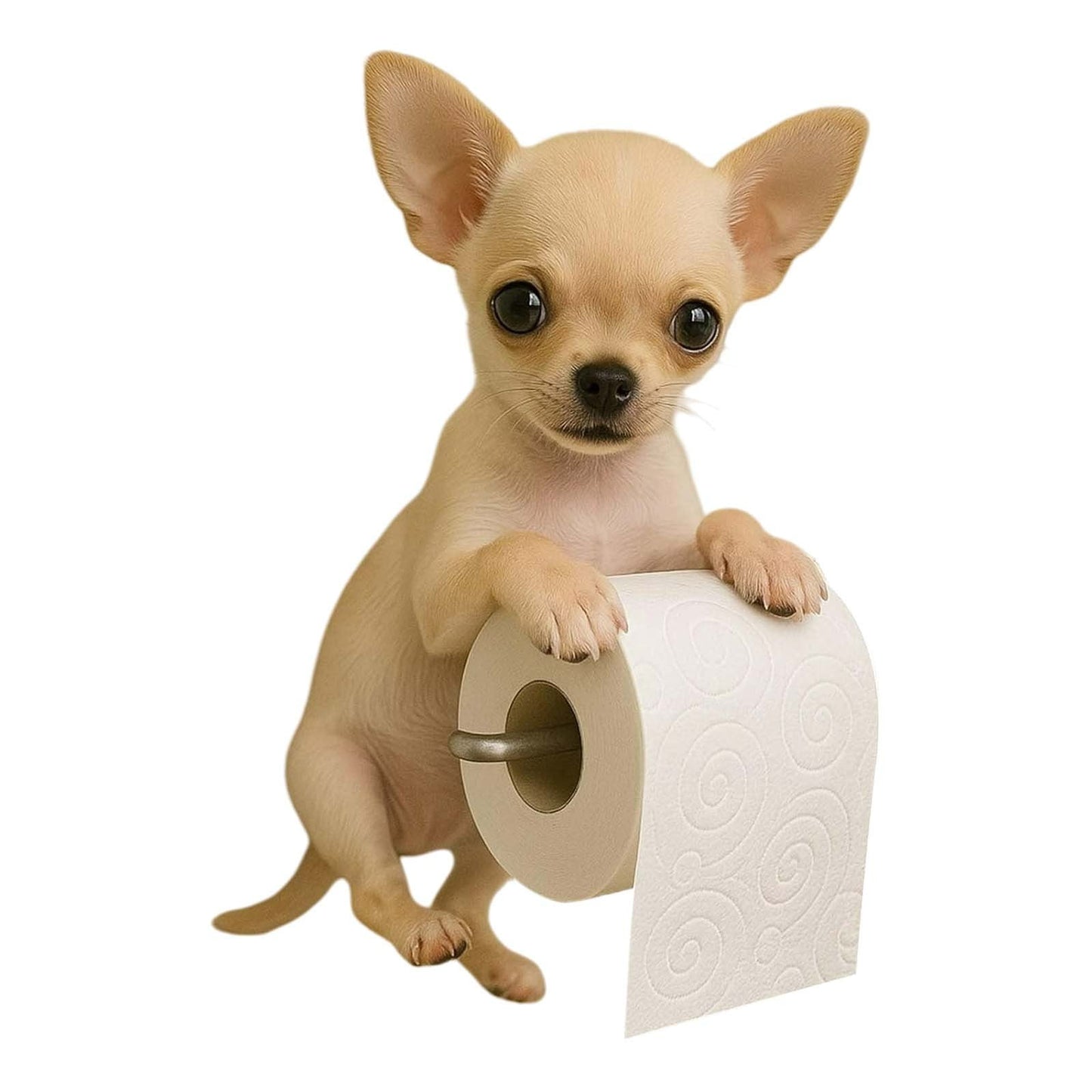 Darzheoy Dogs Toilet Roll Holder Series, 3D Resin Cute Dog Towel Rack, Wall Mouted Toilets Paper Storage Dispenser for Home Bathroom Kitchen F