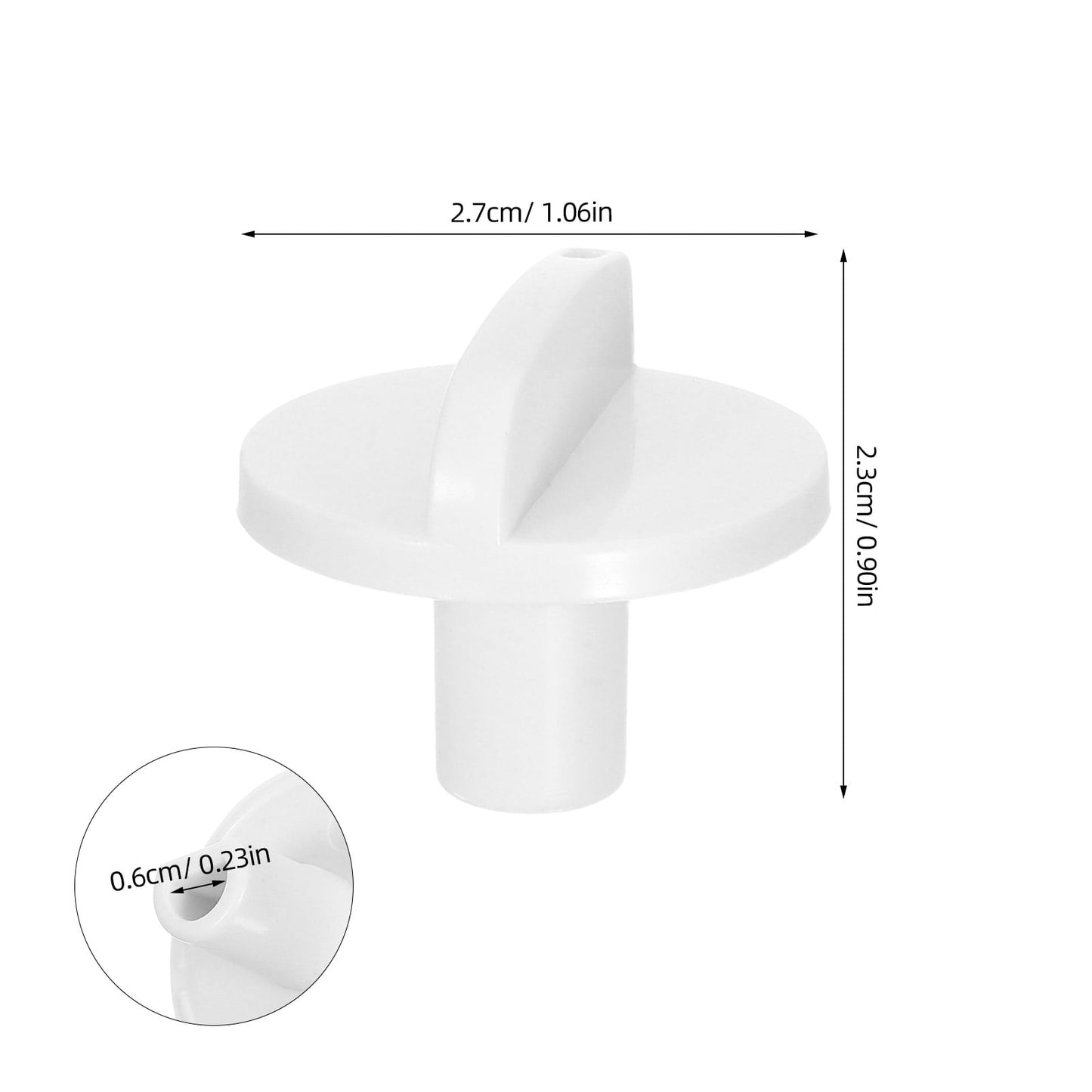 HOOWIFFY Appliance Temperature Knob Thermostat Control Knob Plastic White 1Pcs for Display Cabinet