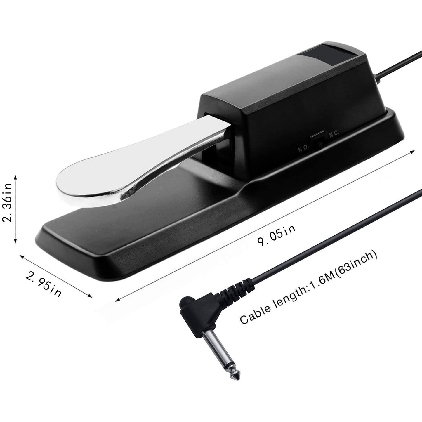 Holiday Toy List Tarmeek Piano Sustain Pedal Keyboard Pedals Synthesizer Pedals Suitable For Pianos, Electronic Organs, MIDI Keyboards, Synthesizers And Other Equipment Christmas Gifts One Size Black