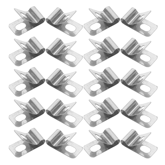 HOOWIFFY 100Pcs Stainless Steel Metal Wire Fence Clips for Quick and Easy Installation Fixing Accessories