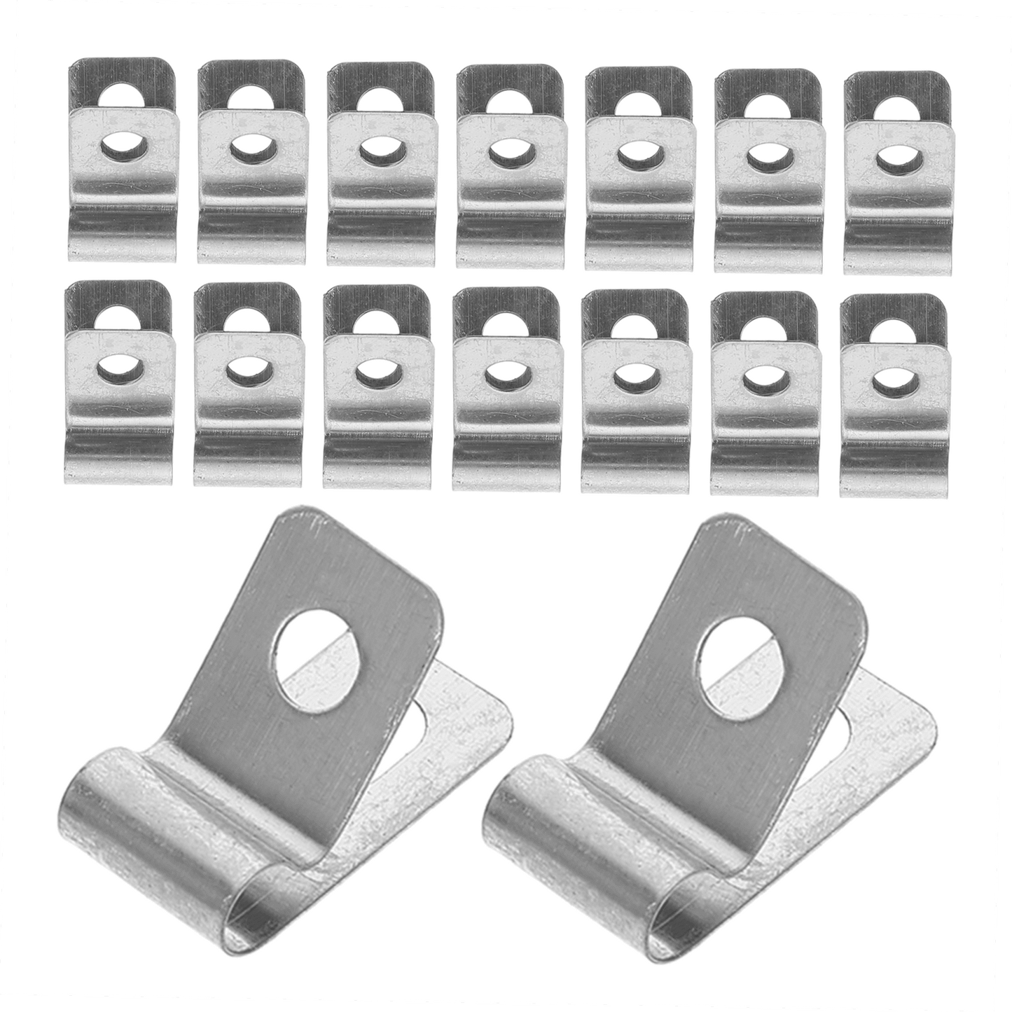 HOOWIFFY 100Pcs Stainless Steel Metal Wire Fence Clips for Quick and Easy Installation Fixing Accessories