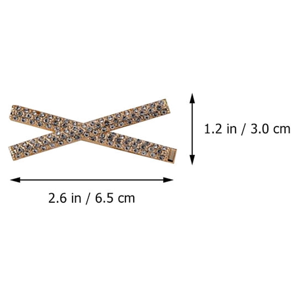 HOOWIFFY 5-Pack Rhinestone Hair Barrettes Small Sparkling Hair Clips for Women Daily Wear and Stylish Accessories