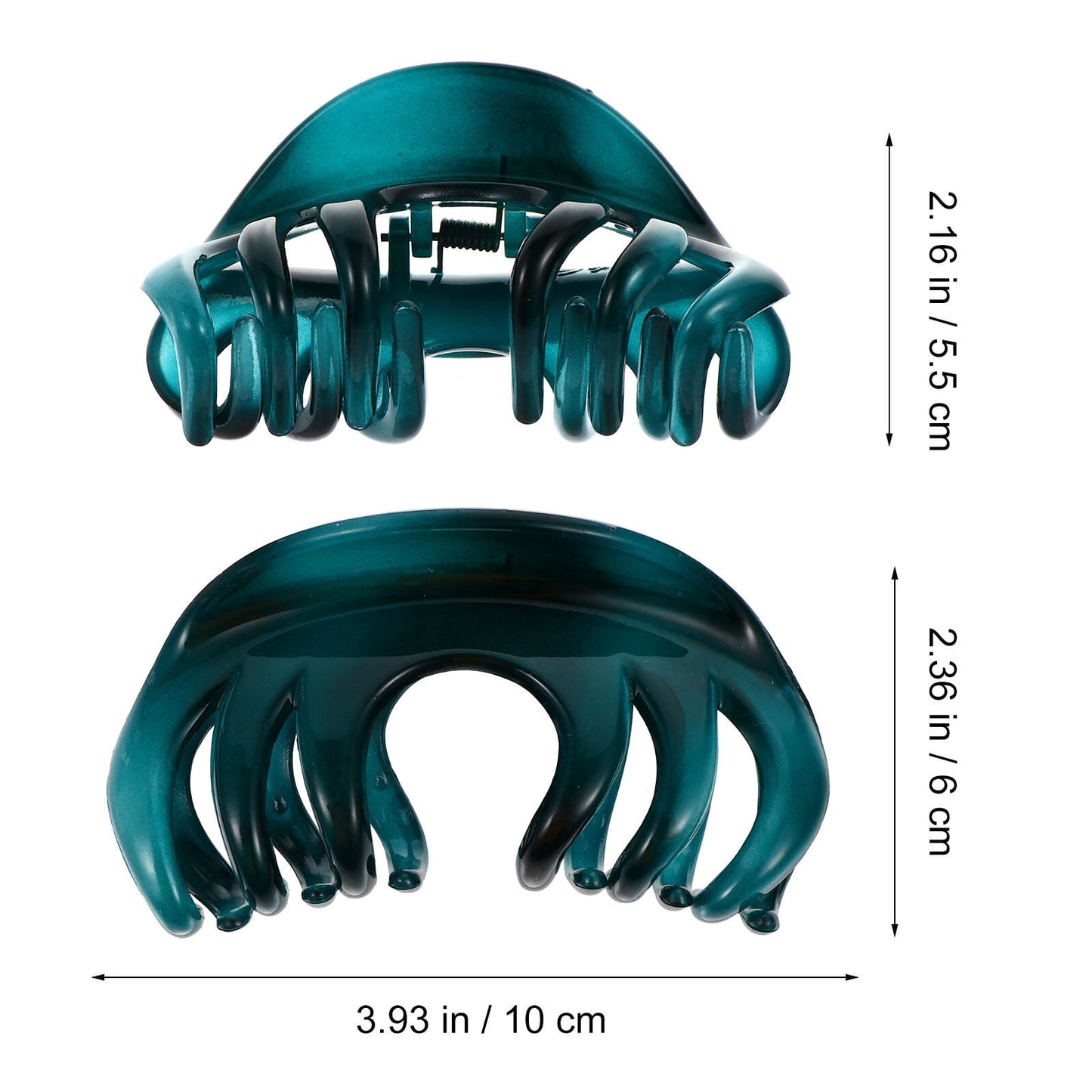 HOOWIFFY 2-Pack Acrylic Hair Clips for Thick Hair, Daily Styling Accessories for Women