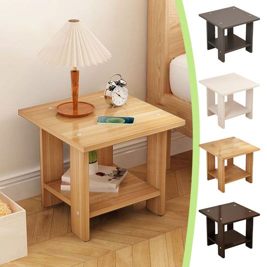 Kdkad Compact Multi-Functional Side Table, Small Accent End Table for Sofa, Bedside, Living Room & Apartment, Portable Tea Table Nightstand White