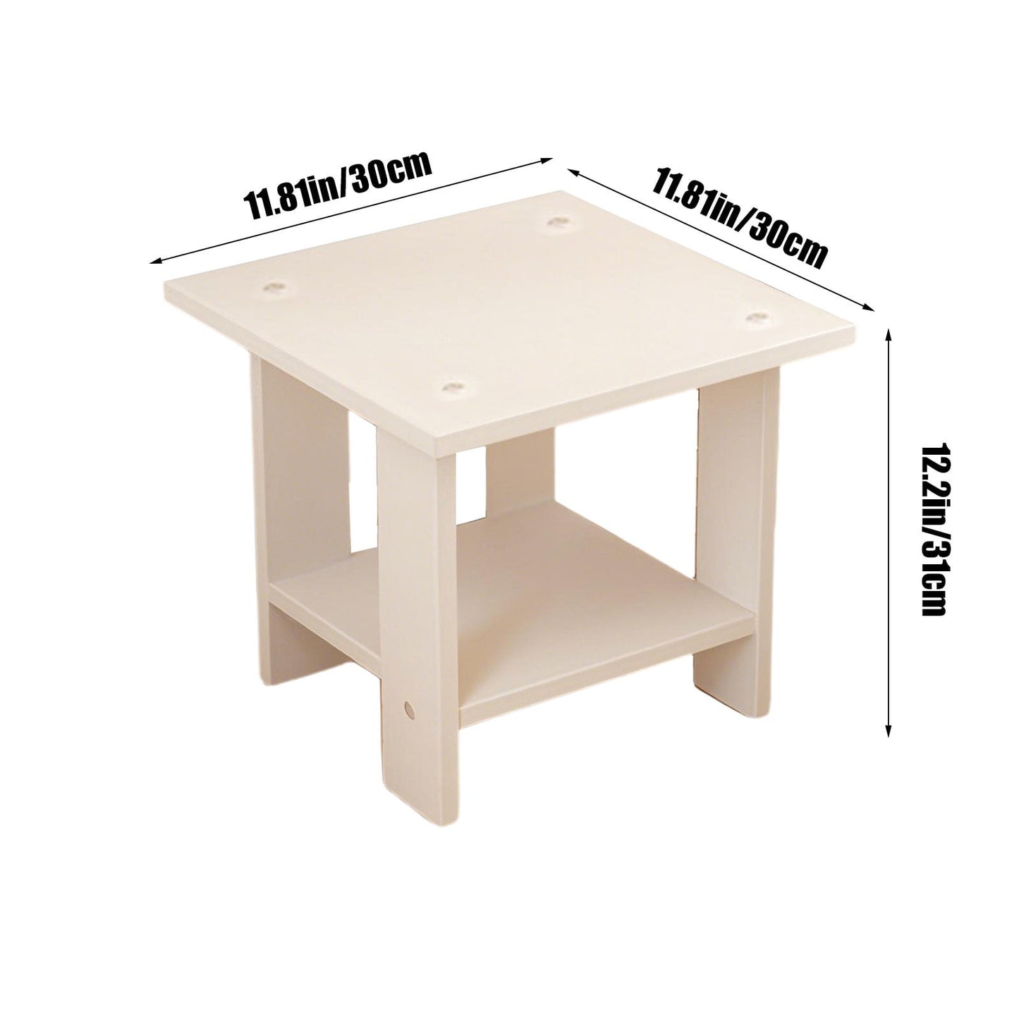 Kdkad Compact Multi-Functional Side Table, Small Accent End Table for Sofa, Bedside, Living Room & Apartment, Portable Tea Table Nightstand White