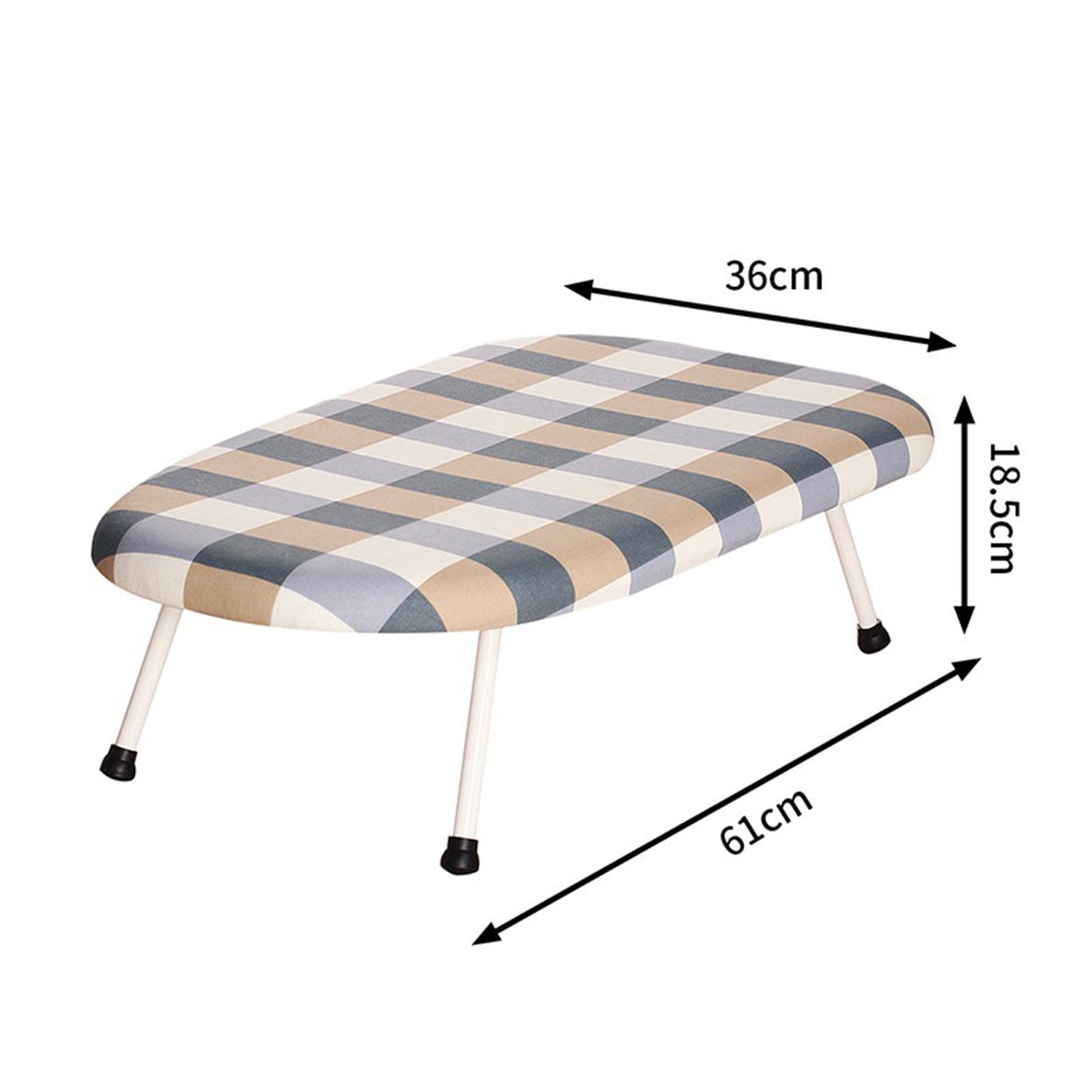 Kdkad Desktop Ironing Board, Small Folding Tabletop Iron Board with Heat-Resistant Cover, Portable for Dorm, Travel & Small Spaces, Mini Ironing Mat B
