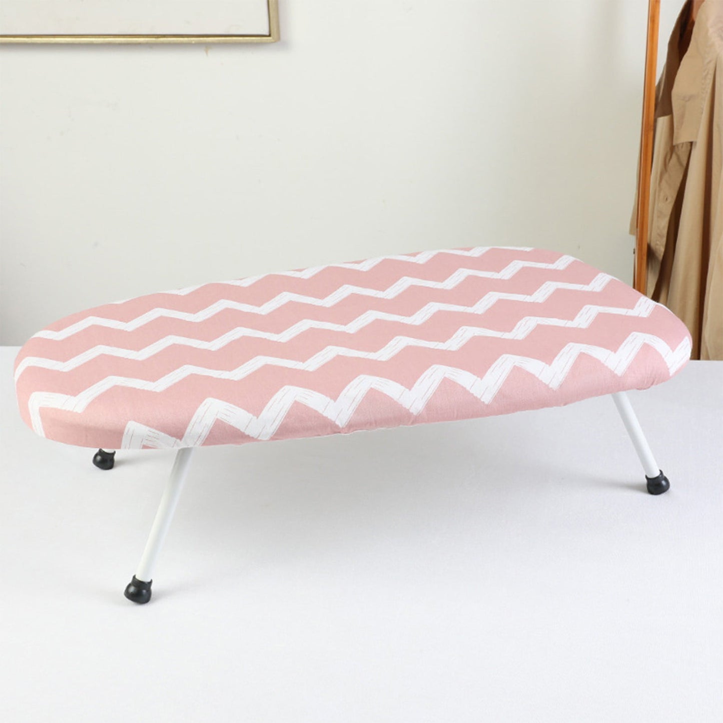Kdkad Desktop Ironing Board, Small Folding Tabletop Iron Board with Heat-Resistant Cover, Portable for Dorm, Travel & Small Spaces, Mini Ironing Mat D