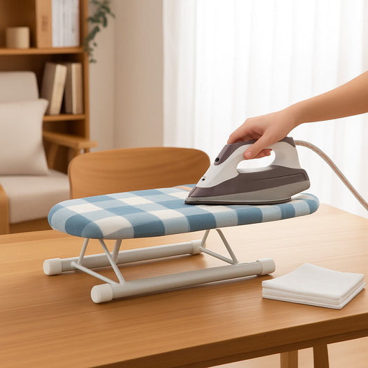 Kdkad Desktop Ironing Board, Small Folding Tabletop Iron Board with Heat-Resistant Cover, Portable for Dorm, Travel & Small Spaces, Mini Ironing Mat F