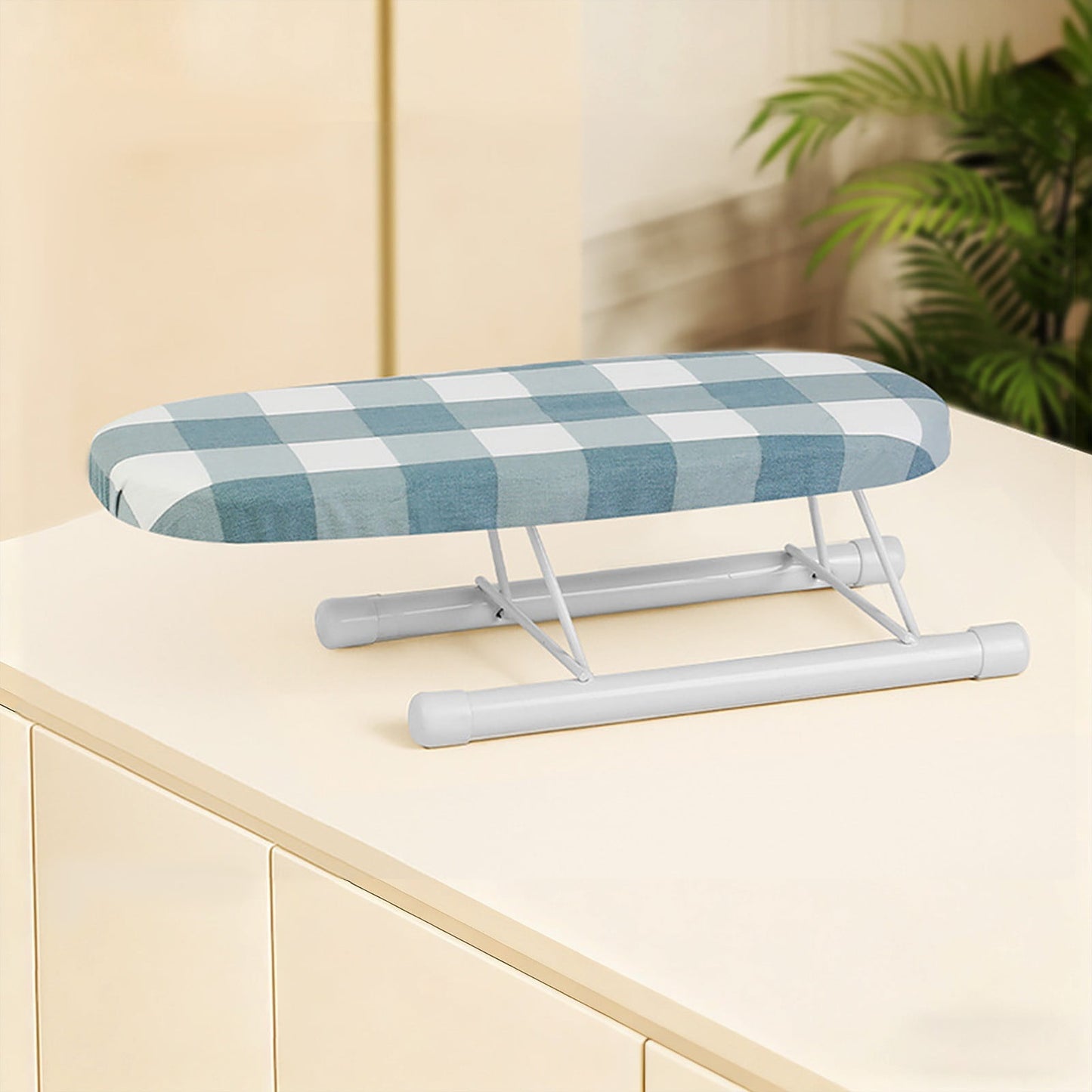 Kdkad Desktop Ironing Board, Small Folding Tabletop Iron Board with Heat-Resistant Cover, Portable for Dorm, Travel & Small Spaces, Mini Ironing Mat F