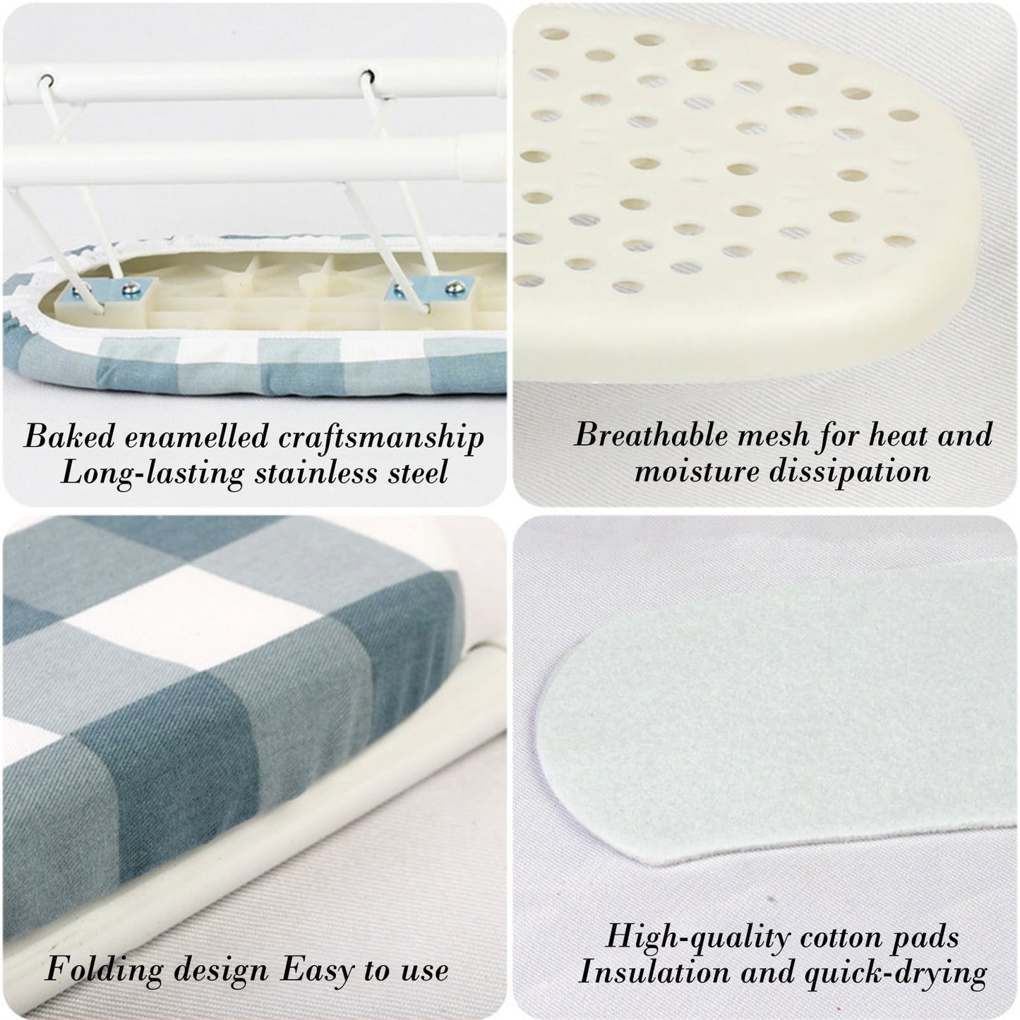 Kdkad Desktop Ironing Board, Small Folding Tabletop Iron Board with Heat-Resistant Cover, Portable for Dorm, Travel & Small Spaces, Mini Ironing Mat F