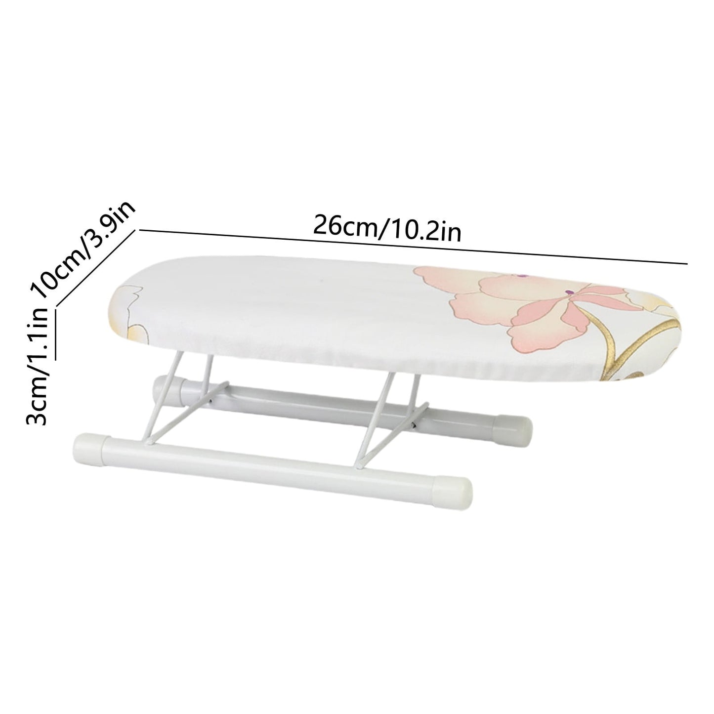 Kdkad Desktop Ironing Board, Small Folding Tabletop Iron Board with Heat-Resistant Cover, Portable for Dorm, Travel & Small Spaces, Mini Ironing Mat H