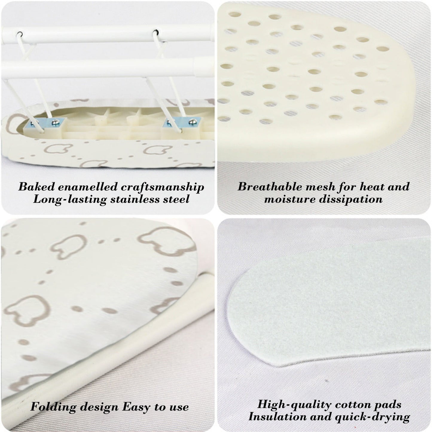 Kdkad Desktop Ironing Board, Small Folding Tabletop Iron Board with Heat-Resistant Cover, Portable for Dorm, Travel & Small Spaces, Mini Ironing Mat J