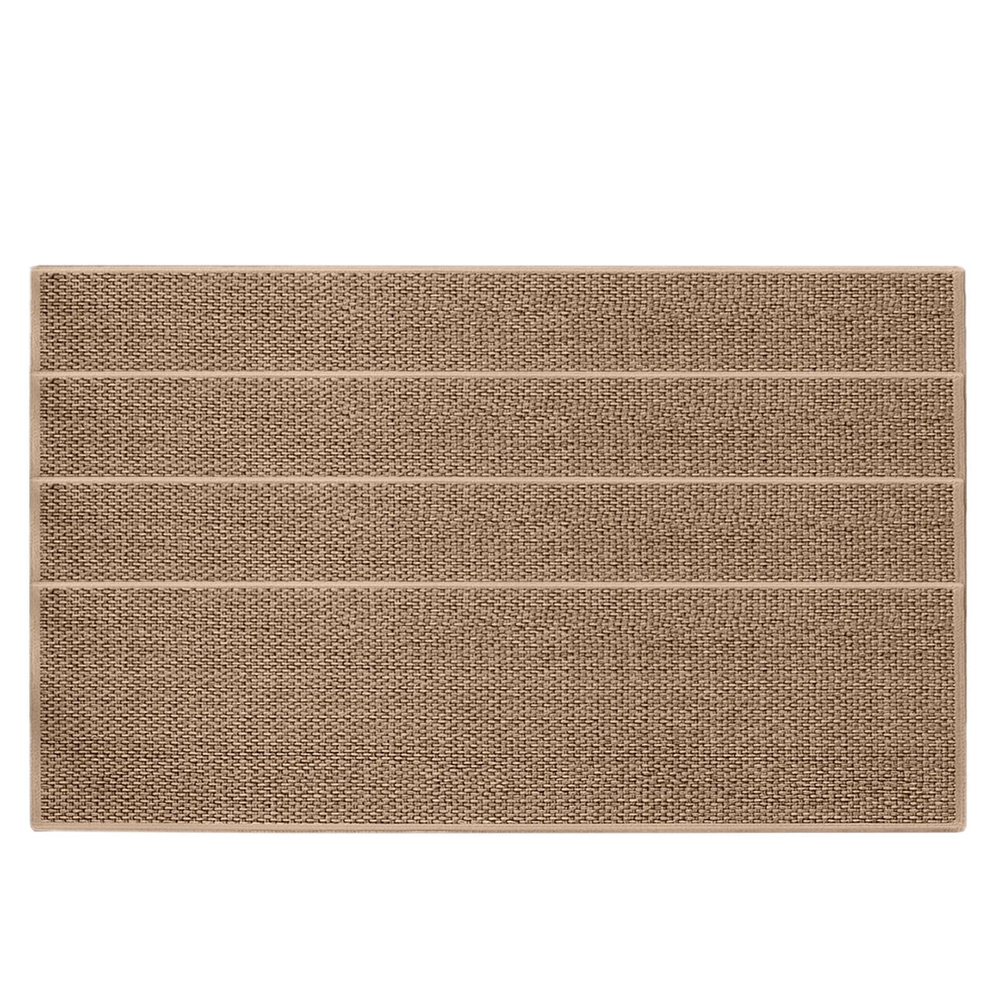 Chmadoxn 4-Piece Non-Slip Stair Treads, Self-Adhesive Striped Carpet Mats, Absorbent & Quiet Step Pads, Can Be Cut to Fit, Washable for Indoor Staircase Safety\u200b\u200b Brown 1