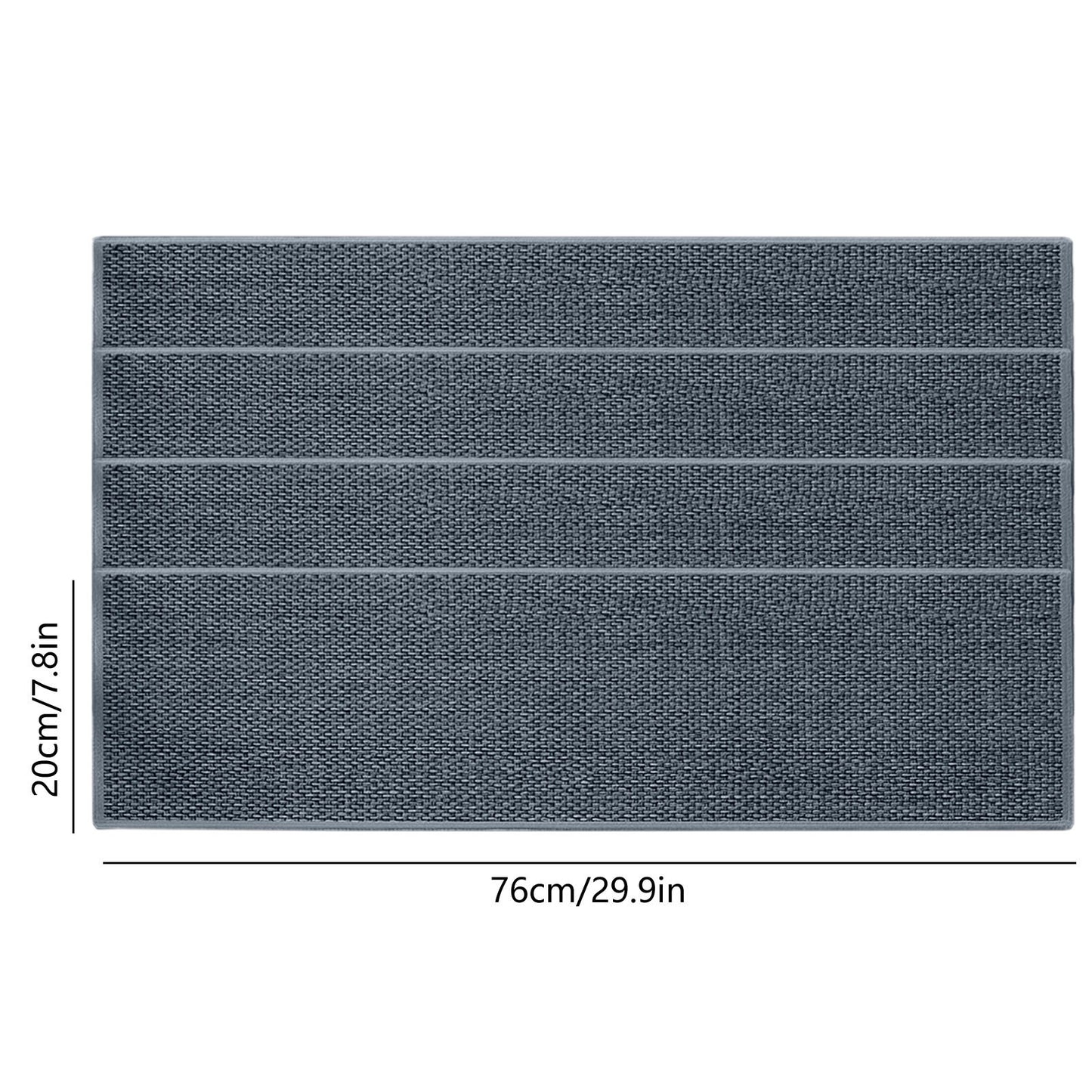Chmadoxn 4-Piece Non-Slip Stair Treads, Self-Adhesive Striped Carpet Mats, Absorbent & Quiet Step Pads, Can Be Cut to Fit, Washable for Indoor Staircase Safety\u200b\u200b Gray 2
