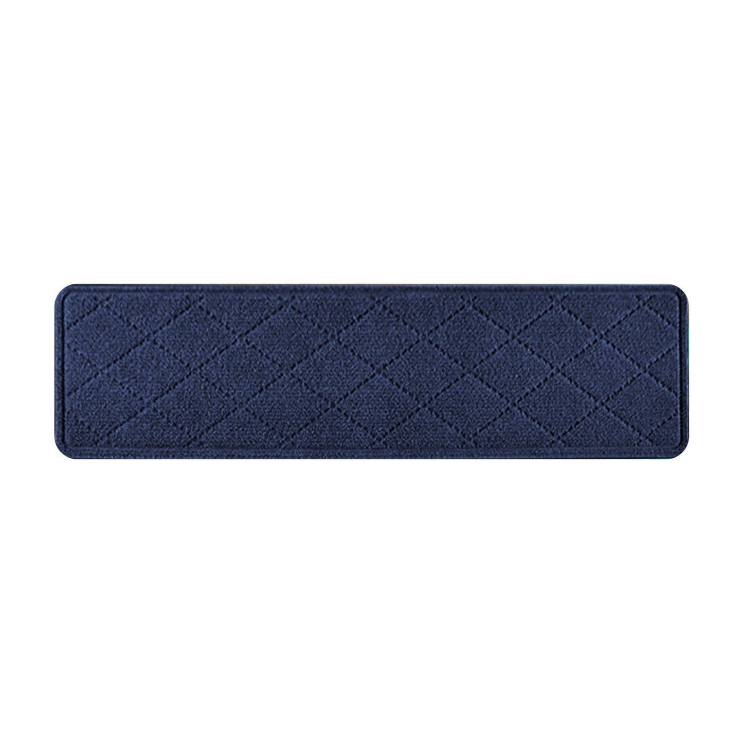Chmadoxn 4-Piece Non-Slip Stair Treads, Self-Adhesive Striped Carpet Mats, Absorbent & Quiet Step Pads, Can Be Cut to Fit, Washable for Indoor Staircase Safety\u200b\u200b Navy