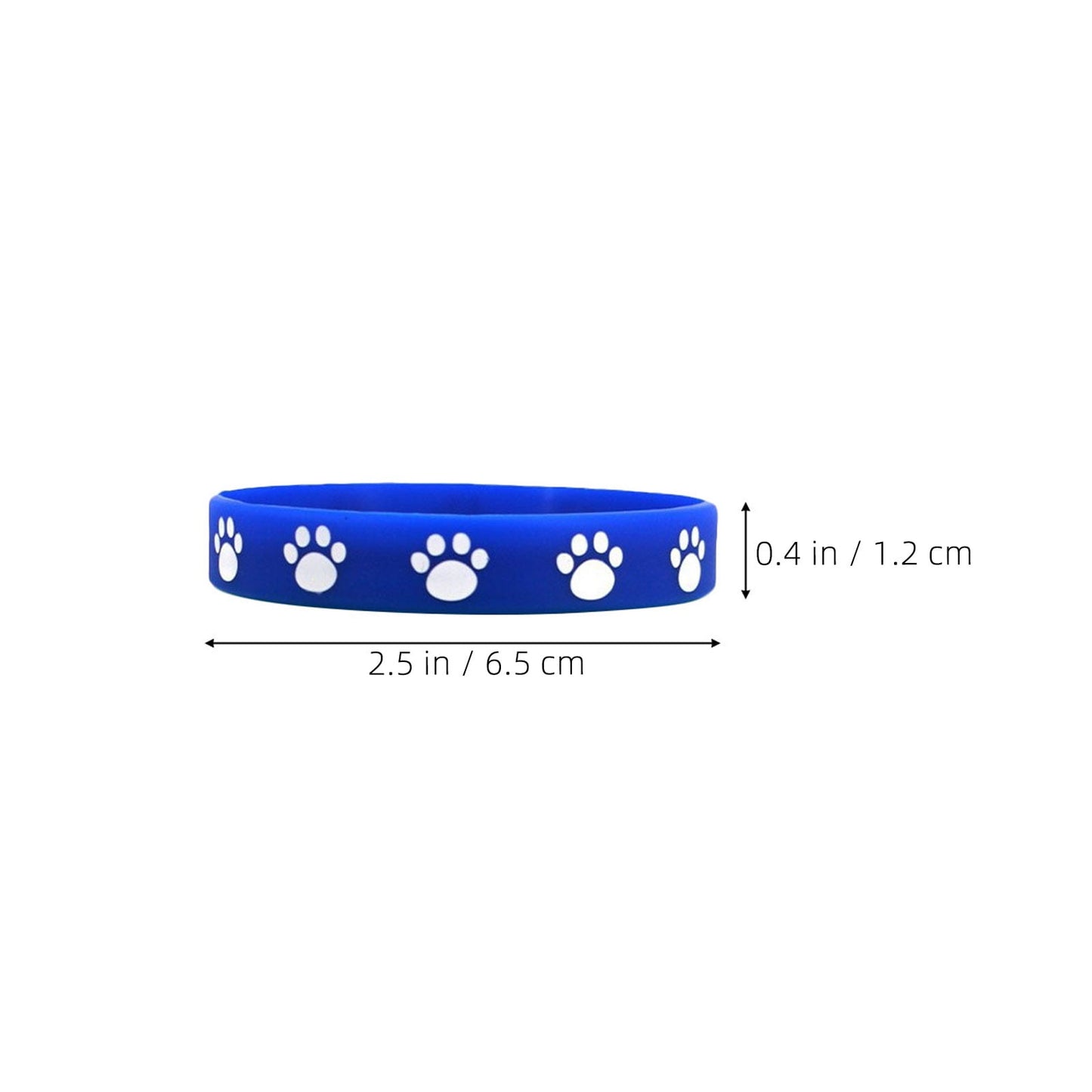HOOWIFFY 32Pcs Cute Dog Paw Print Silicone Bracelets Soft Comfortable Wristbands