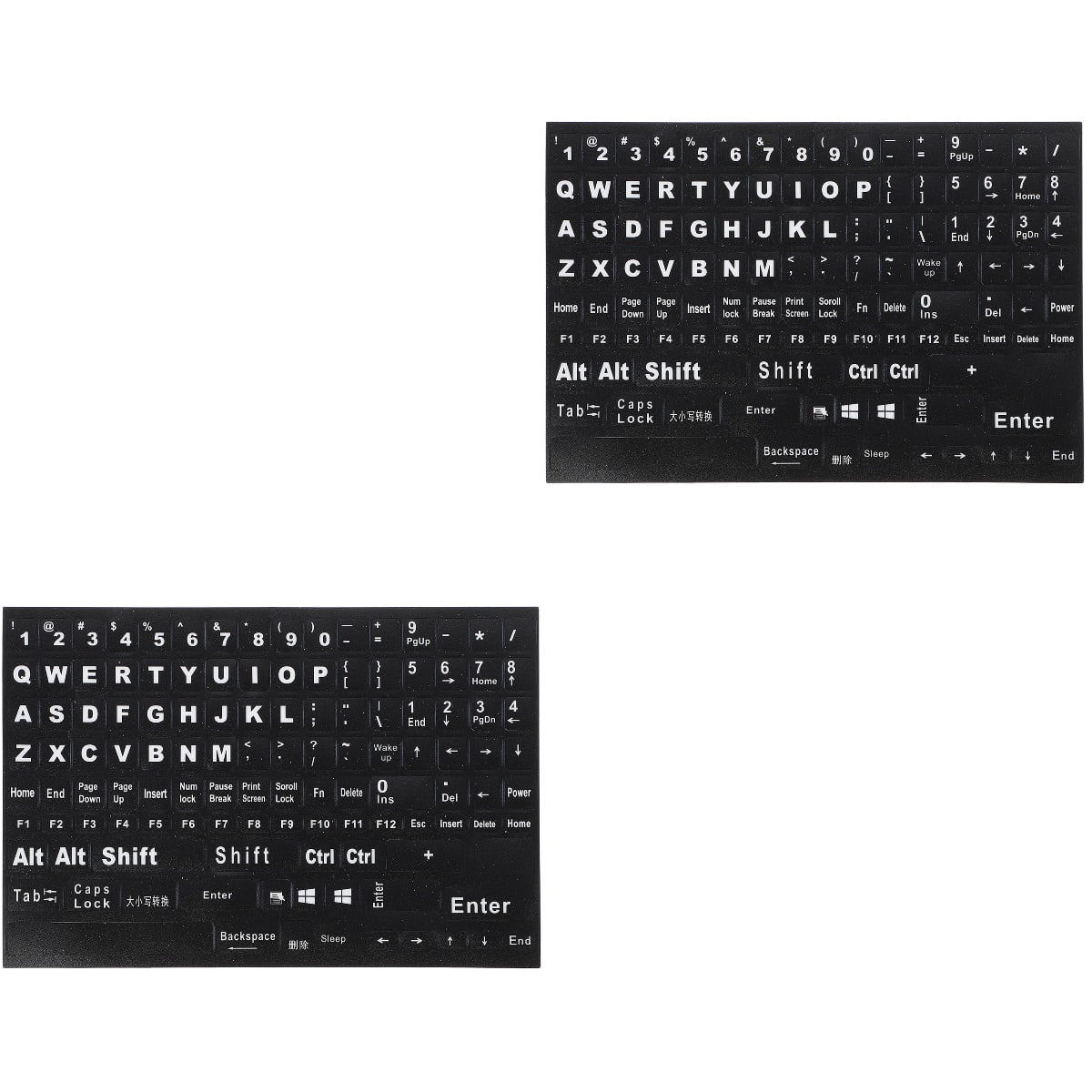 HOOWIFFY Hoowiffy Black Keyboard Stickers for Home Perfect Fit Easy Apply