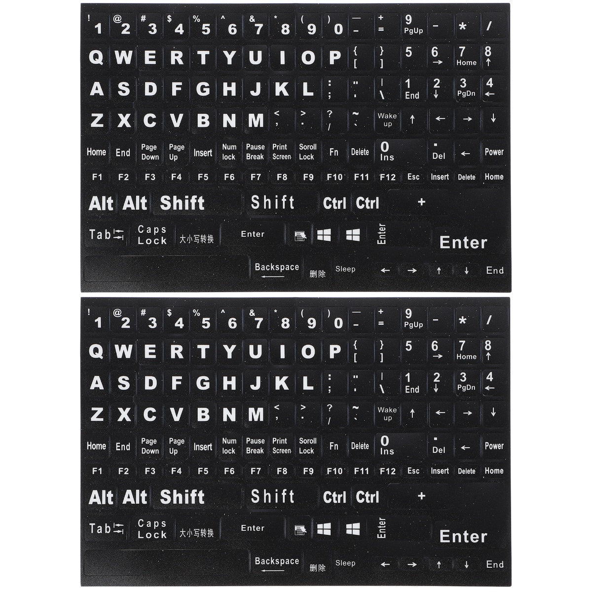 HOOWIFFY Hoowiffy Black Keyboard Stickers for Home Perfect Fit Easy Apply