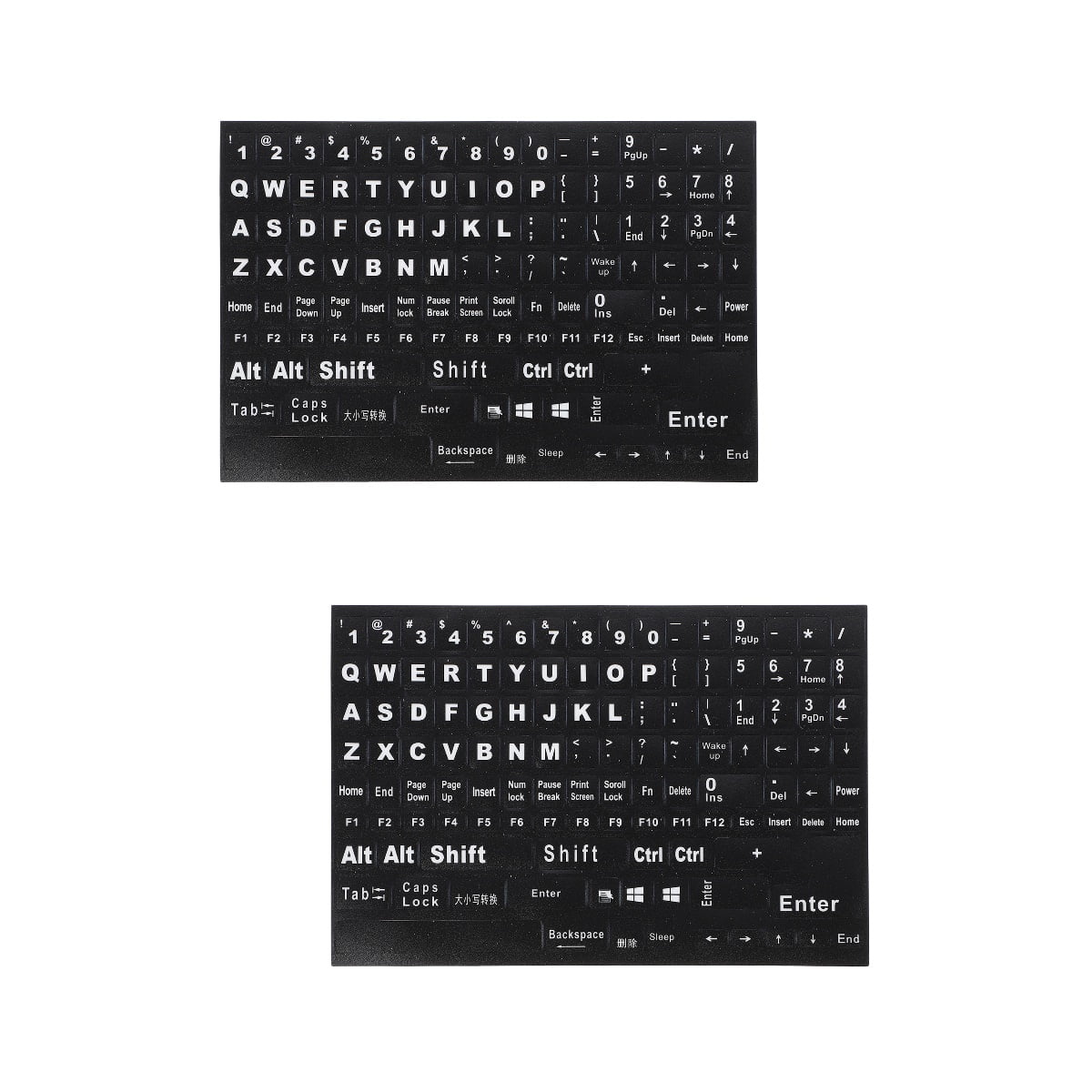 HOOWIFFY Hoowiffy Black Keyboard Stickers for Home Perfect Fit Easy Apply