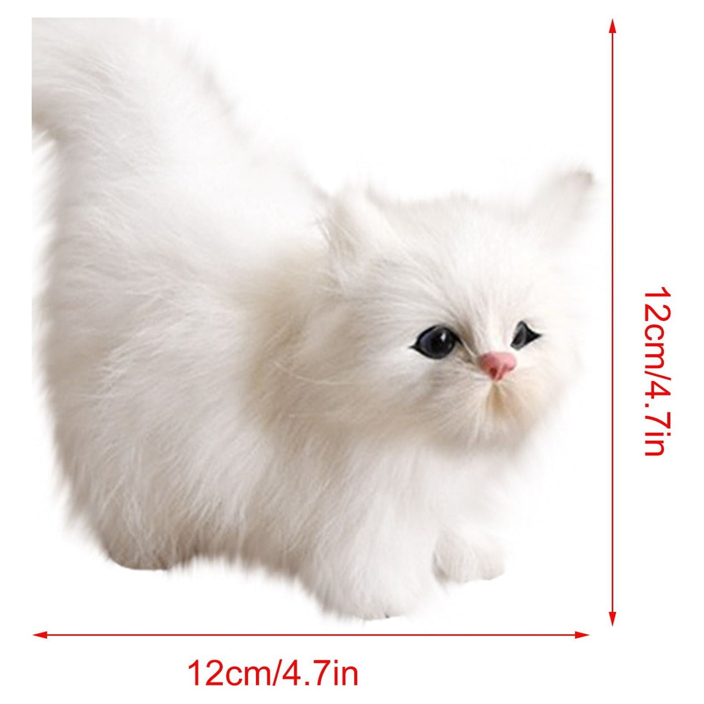 Christmas Gifts for Kids, Chmadoxn Plush Toys Stuffed Animal Cat Doll 18Cm Simulation Cat Toys Plush Toy Simulation Animal Models Children's Gifts One Size D