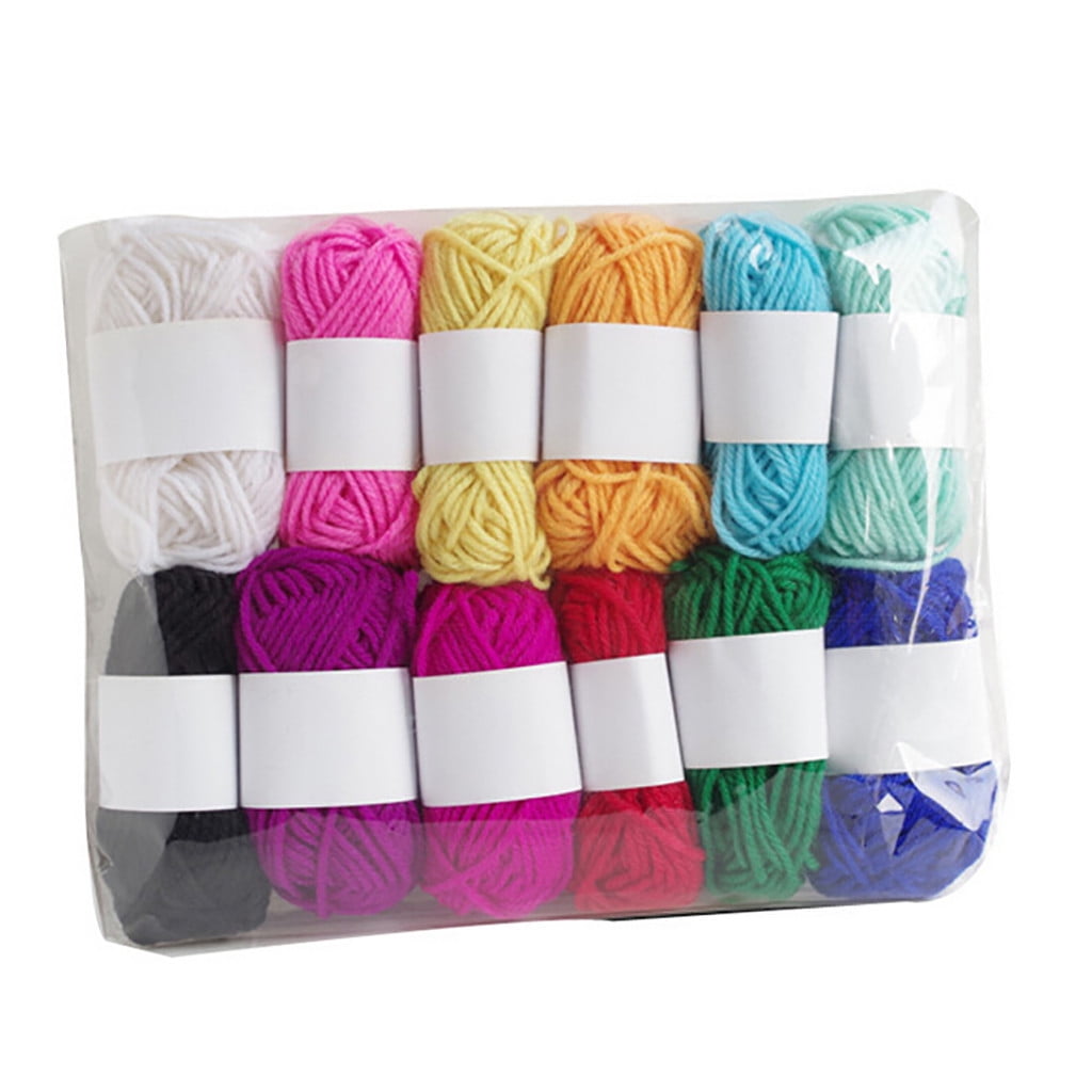 Chmadoxn Acrylic Yarn 10g Multicolored Yarn 12 Pieces