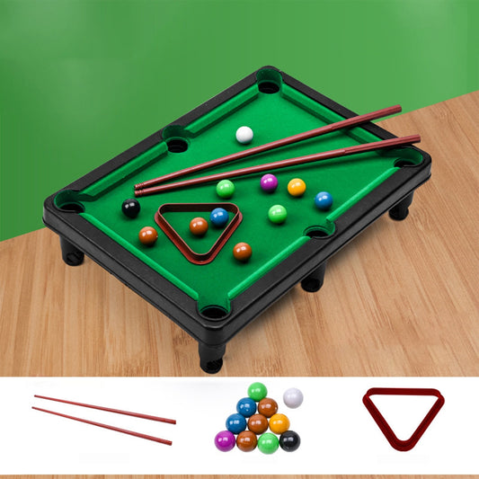 Lksixu Tabletop Pool, Mini Pool Table Table Billiards Game Set With 2 Sticks & 11 Balls Home Office Desk Stress Relief Games Children's Gifts，Travel-Friendly & Office Desk Games, Bartop, or Home Use 27x19x6cm(10.6x7.5x2.4in).