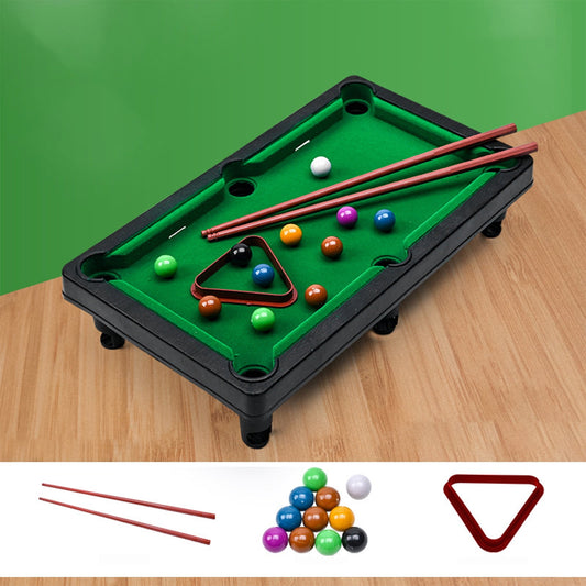 Lksixu Tabletop Pool, Mini Pool Table Table Billiards Game Set With 2 Sticks & 11 Balls Home Office Desk Stress Relief Games Children's Gifts，Travel-Friendly & Office Desk Games, Bartop, or Home Use 27.5x19.2x7.5cm(12x6.9x2.8in).
