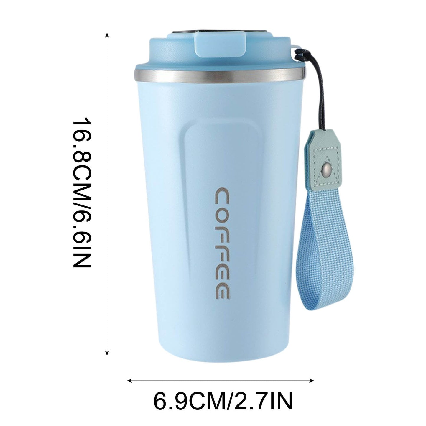 Chmadoxn Stainless Steel Vacuum Insulated - Coffee Travel Mug Spill Proof with Lid - Coffee Cups for Keep Hot/Ice Coffee,Tea and Beer Blue
