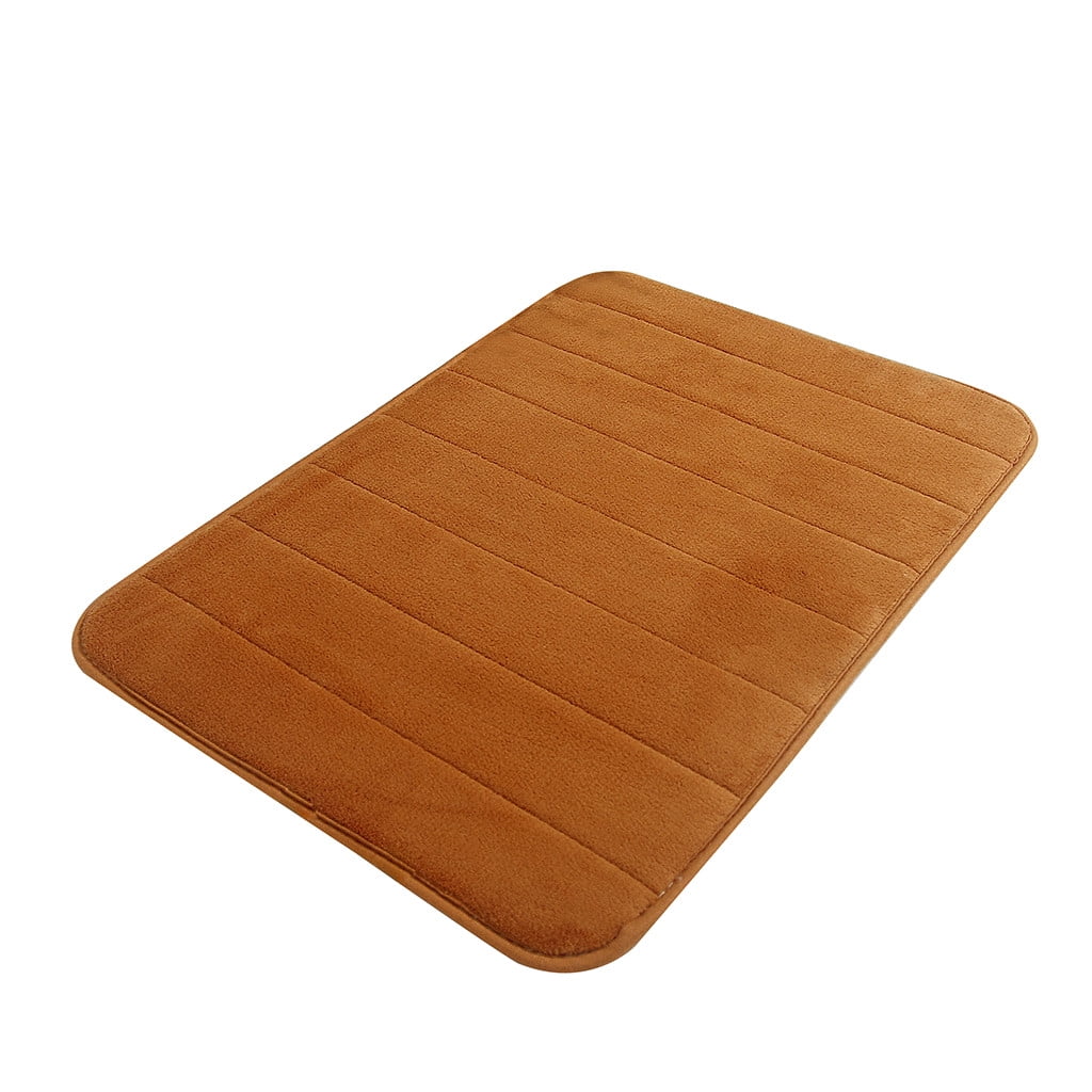Lksixu Water Absorbent Shower Mat, Thick Bath Rugs for Bathroom Non Slip Ultra Soft Bathroom Rugs for Bathroom Floor & Tub(17 X 24in) 17" x 24" Brown