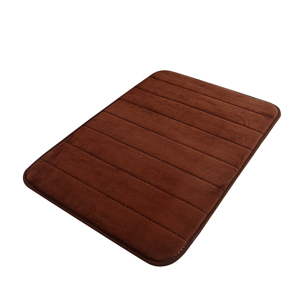 Lksixu Water Absorbent Shower Mat, Thick Bath Rugs for Bathroom Non Slip Ultra Soft Bathroom Rugs for Bathroom Floor & Tub(17 X 24in) 17" x 24" Coffee