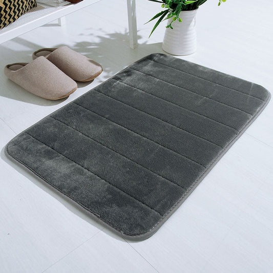 Lksixu Water Absorbent Shower Mat, Thick Bath Rugs for Bathroom Non Slip Ultra Soft Bathroom Rugs for Bathroom Floor & Tub(17 X 24in) 17" x 24" Gray
