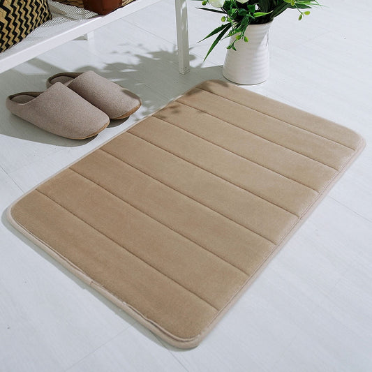 Lksixu Water Absorbent Shower Mat, Thick Bath Rugs for Bathroom Non Slip Ultra Soft Bathroom Rugs for Bathroom Floor & Tub(17 X 24in) 17" x 24" Khaki