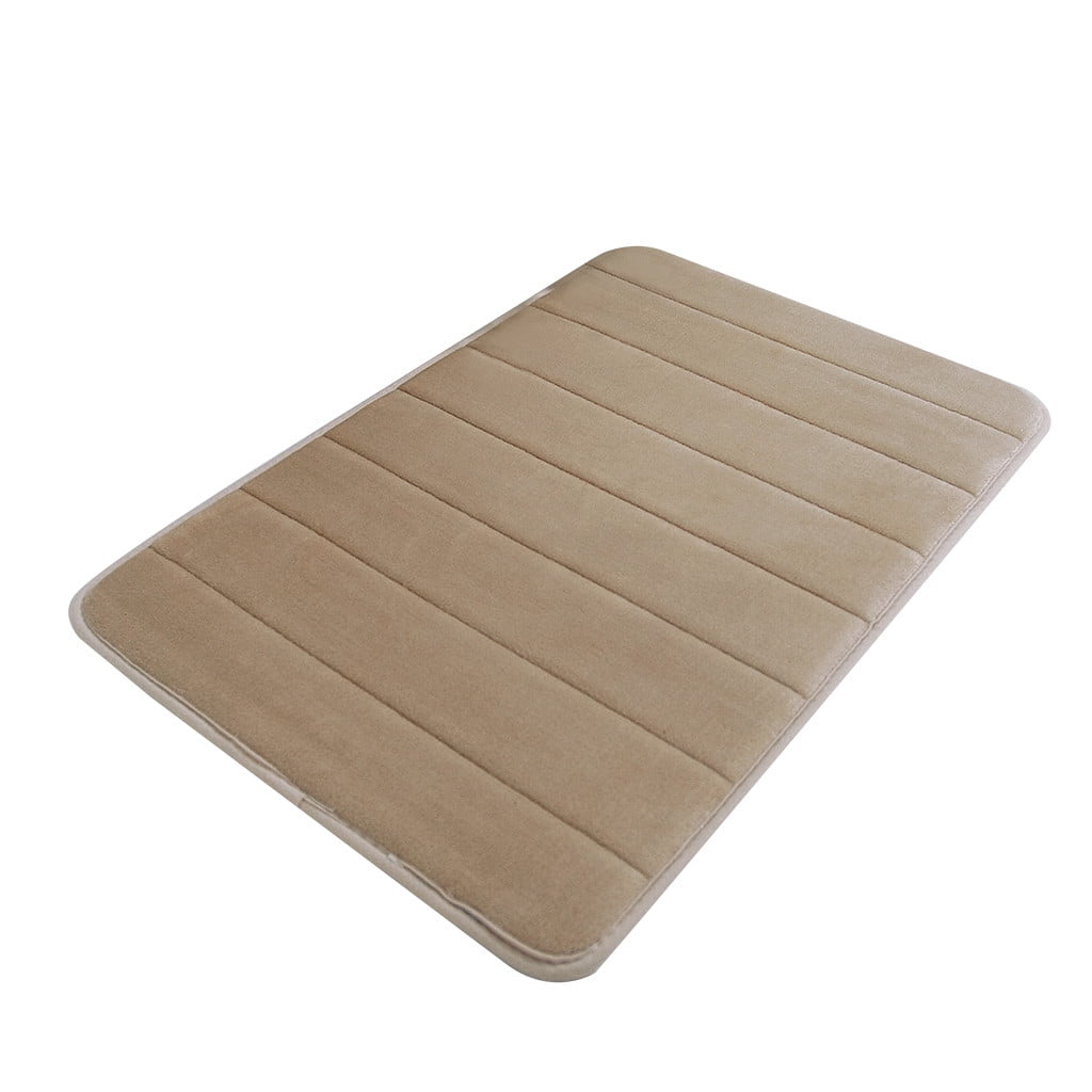 Lksixu Water Absorbent Shower Mat, Thick Bath Rugs for Bathroom Non Slip Ultra Soft Bathroom Rugs for Bathroom Floor & Tub(17 X 24in) 17" x 24" Khaki