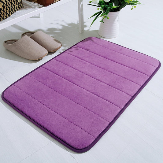 Lksixu Water Absorbent Shower Mat, Thick Bath Rugs for Bathroom Non Slip Ultra Soft Bathroom Rugs for Bathroom Floor & Tub(17 X 24in) 17" x 24" Purple