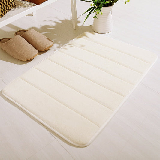 Lksixu Water Absorbent Shower Mat, Thick Bath Rugs for Bathroom Non Slip Ultra Soft Bathroom Rugs for Bathroom Floor & Tub(17 X 24in) 17" x 24" White