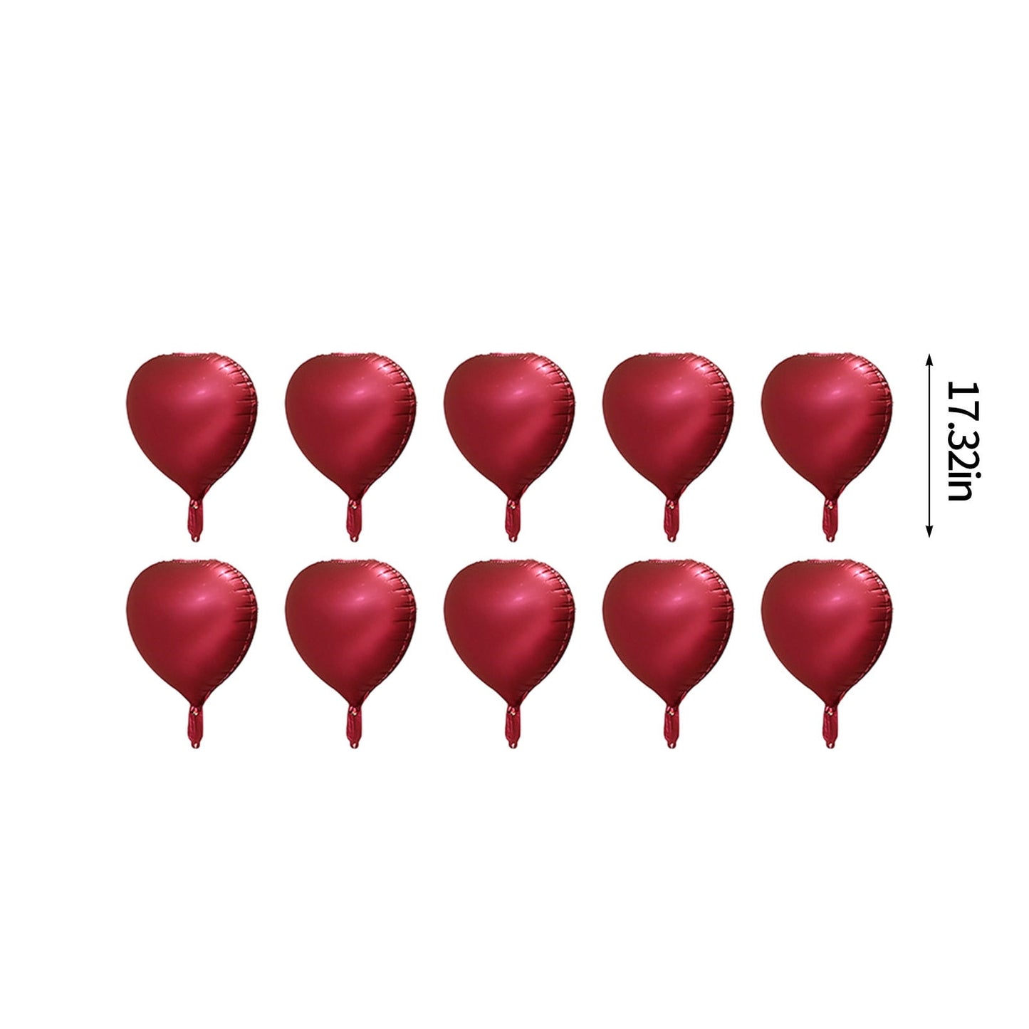 Lksixu 10pcs Heart Foil Balloons - 18inch Heart Shape Mylar Balloons For Romantic Love Valentine Is Day Wedding Birthay Party Decorations Valentines Day Decor 17.32" Rose Gold