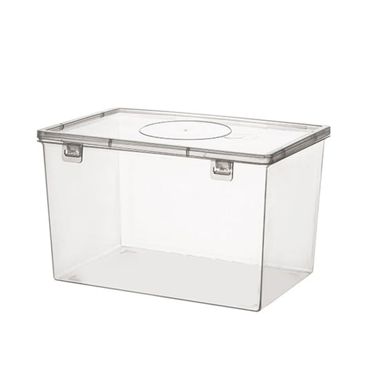 Lksixu Storage Bins with Lids Airtight Bread Storage Containers Bread Bin Plastic Reusable Loaf Cake Clear Bread Dispenser Fresh Bread Organizer Bin （7.48×5.12 in）