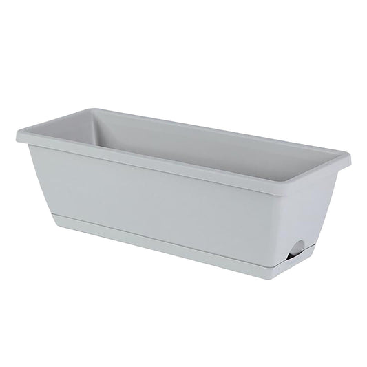 Chmadoxn Plastic Vegetable Containers- Balcony Flower Planter, Suitable for Home Gardening Vegetable Growing Containers 16.9×7.5 in Gray