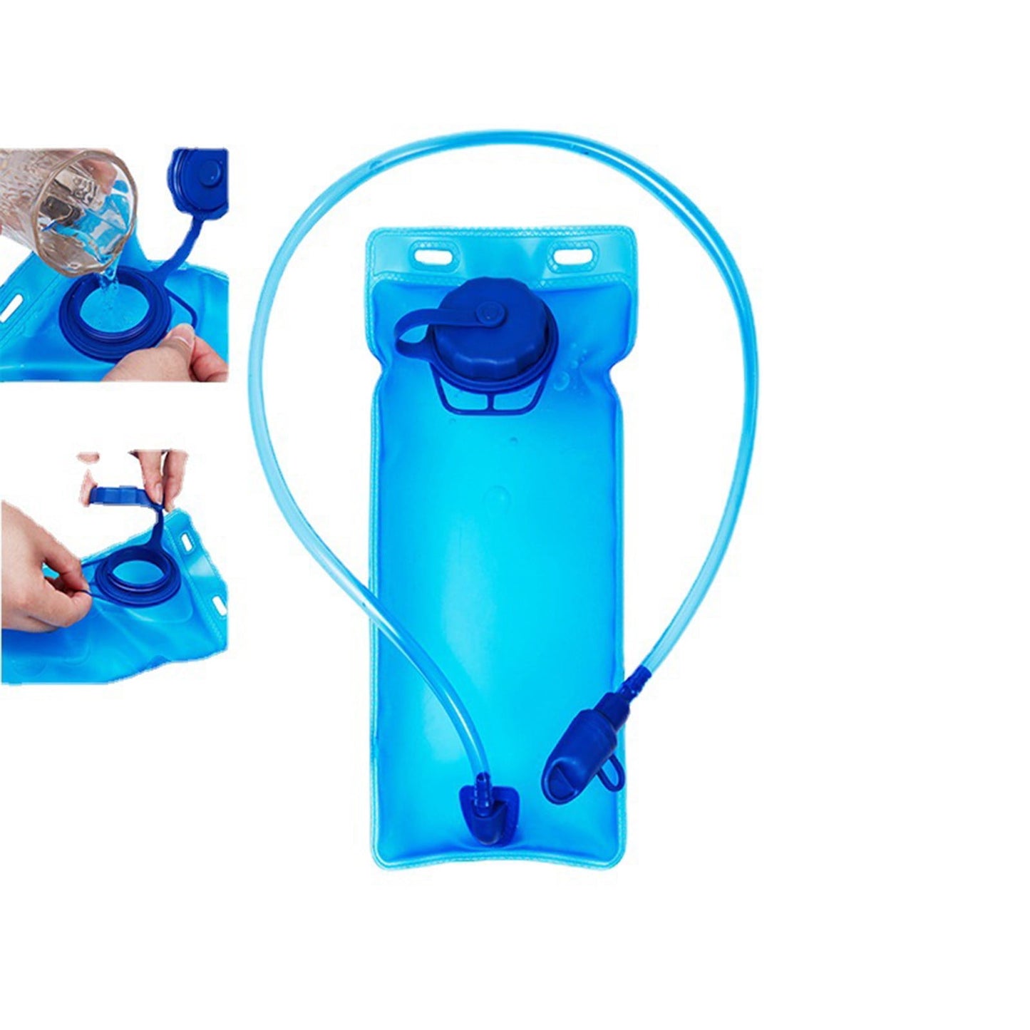 Darzheoy 2L Hydration Bladder, BPA Free Water Bladder for Hiking Backpack Leak Proof Water Storage Bag with Insulating Sleeve, Hydration Backpack for Outdoor Camping Running Cycling Blue