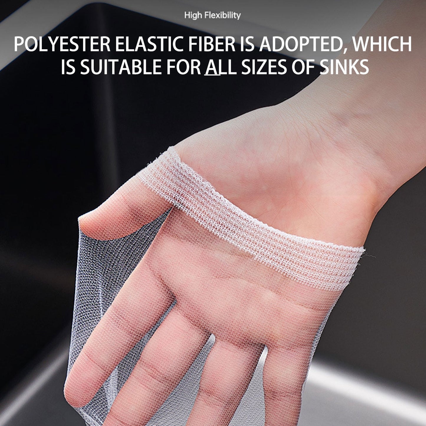 Chmadoxn 100 PCS Disposable Kitchen Sink Filter Nets 1mm Mesh Strainer Bags for Efficient Anti-Clogging, Food Catcher Screen Filters in Kitchen Sink Basket As Show B
