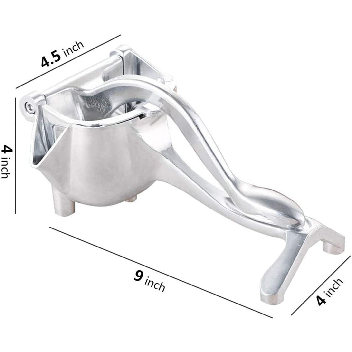 Chmadoxn Extra Large Lemon Squeezer Stainless Steel - Easy Squeeze Heavy Duty Lemon Juicer Hand Press - Ergonomic Citrus Squeezer & Fruit Juicer for Small Oranges, Lemon & Limes (7.9×1.2 inch) As Show D