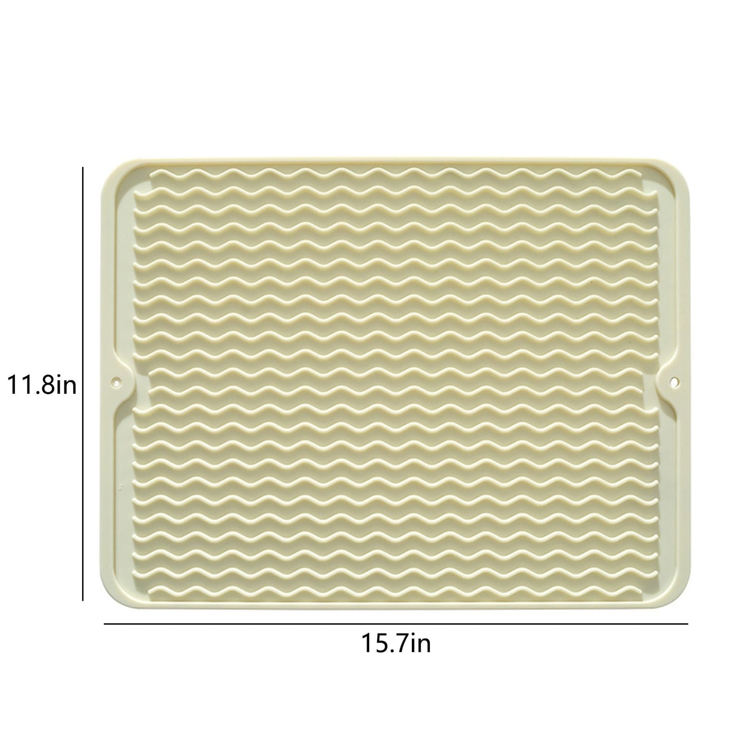 Chmadoxn Dish Drying Mat,Large Dish Drying Mats, Non-Slip Mat Easy Clean Drying Mat Large Heat Dish Drainer Mat for Kitchen Counter Sink Refrigerator or Drawer Easy to Clean 11.8×15.7 in Gray