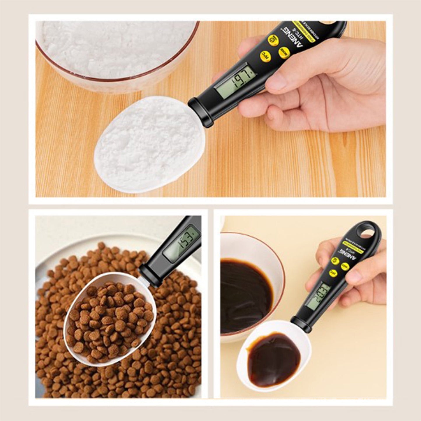 Chmadoxn Kitchen Scale Spoon Gram Measuring Spoon, 500g/0.1g Cute Digital Weight Scale Spoon Milligram Measuring Scoop Grams Electronic Measuring Cup for Portioning Tea, Flour, Spices As Show D