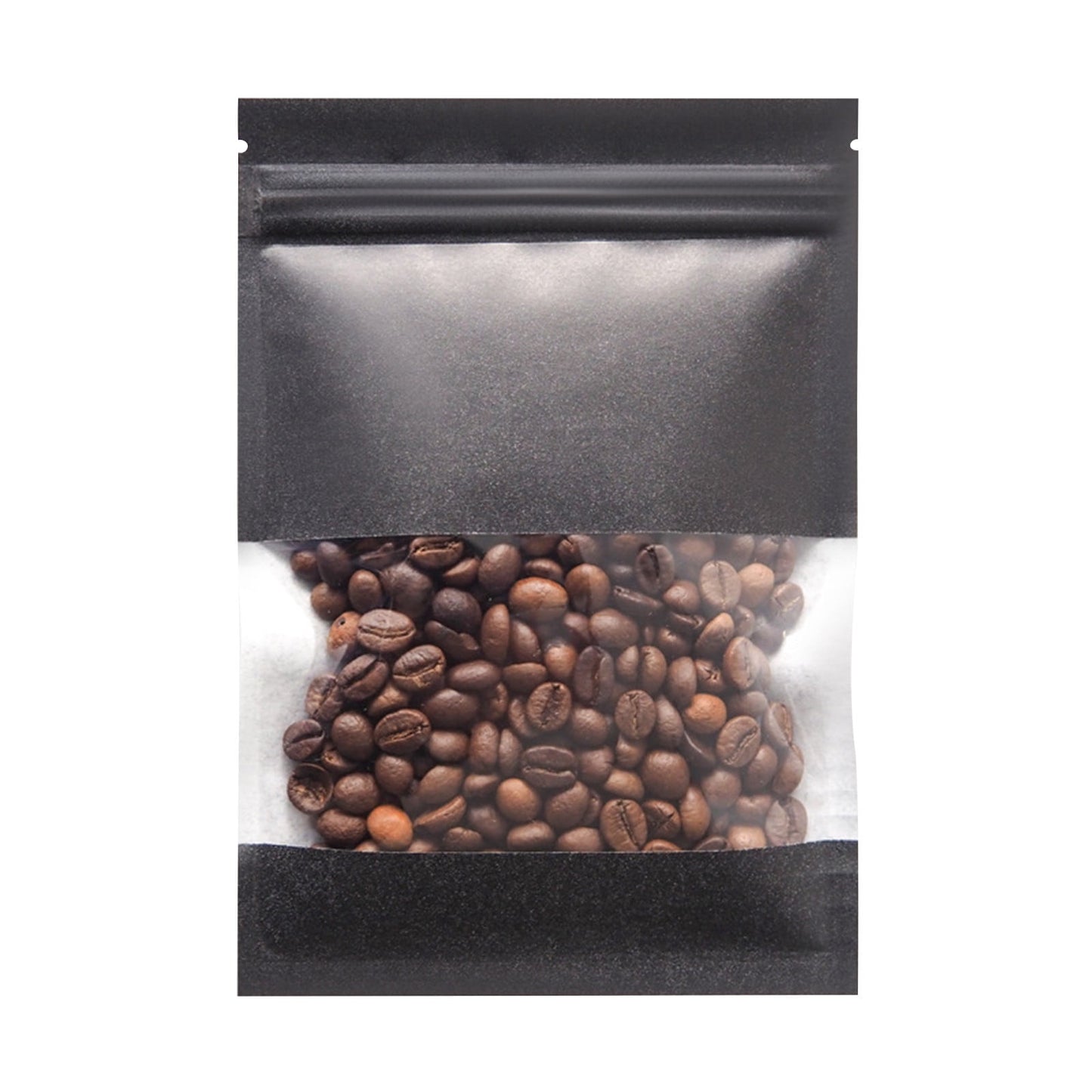 Chmadoxn Kraft Paper Bags, Pouches Packaging Paper Sealable Bags, Food Packaging Bags with Window, Ziplock Coffee Bags for Small Business, Resealable Bags 3.5×2.8 in BLACK