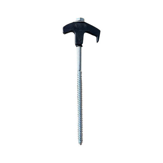 Chmadoxn Tent Stakes Heavy Duty, 8 Inch Screw in Tent Stakes, Ground Anchors Screw in, Tent Pegs Camping Stakes, Metal Threaded Tent Spikes 12 pc Black
