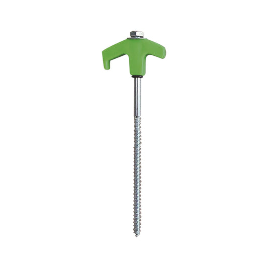 Chmadoxn Tent Stakes Heavy Duty, 8 Inch Screw in Tent Stakes, Ground Anchors Screw in, Tent Pegs Camping Stakes, Metal Threaded Tent Spikes 4 pc White