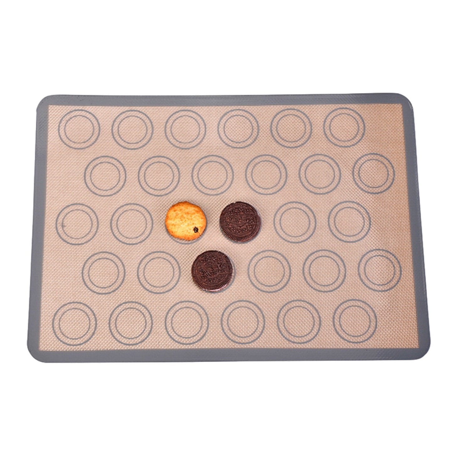 Chmadoxn Baking Mats Cookies Sheet, Non-Stick Mats for Baking, Easy Clean & Reusable Oven Baking Sheet for Making Macaroons, Cookies 16.5×11.6 in coffee