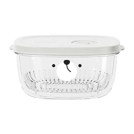 Darzheoy Fridge Berry Storage Container with Lids with Strainer, Plastic Fresh Produce Saver Keeper for Vegetable Fruit Meat Lettuce, BPA Free Kitchen Refrigerator Organization White