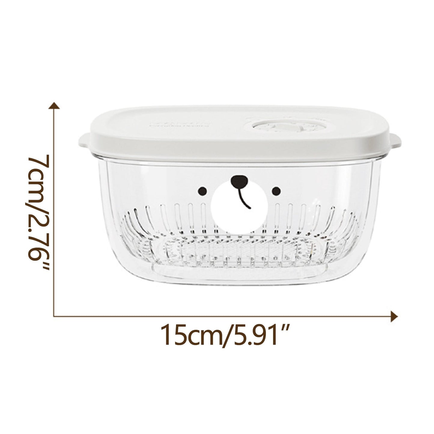 Darzheoy Fridge Berry Storage Container with Lids with Strainer, Plastic Fresh Produce Saver Keeper for Vegetable Fruit Meat Lettuce, BPA Free Kitchen Refrigerator Organization White