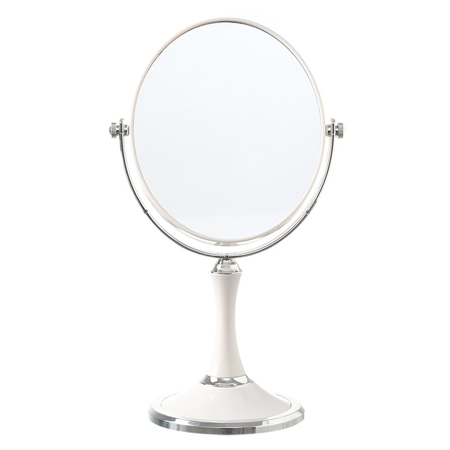 Back to School Chmadoxn Magnifying Makeup Mirror Double Sided Tabletop Mirror with 3 Magnification, Magnified Desk Mirror for Makeup, Cosmetic Vanity Mirror with Stand and 360° Rotation 5.9×11.4 in White
